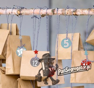 Naklejki papierowe ze srebrnymi tłoczeniami, na ark. A5 - numerki adwentowe Z-Design 54617