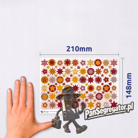 Naklejki papierowe ze złotymi tłoczeniami A5 - gwiazdki Z-Design 54616 AVERY ZWECKFORM