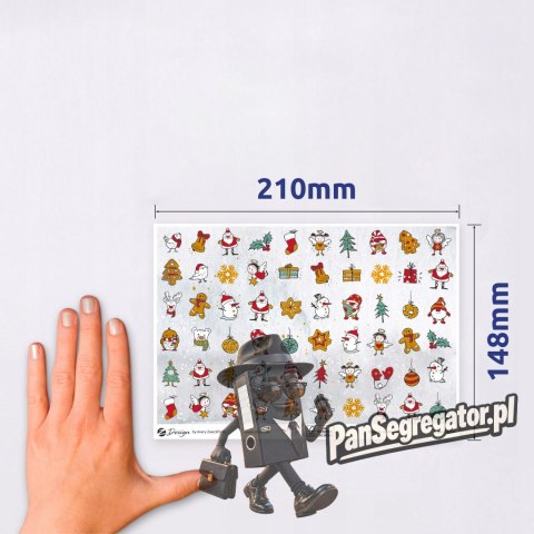 Naklejki papierowe ze złotymi tłoczeniami A5 - mini motywy świąteczne Z-Design 54614 AVERY ZWECKFORM