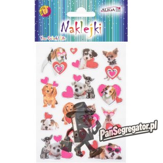 Naklejki psy i koty mix wzorów 10x14cm NK-9104 ALIGA