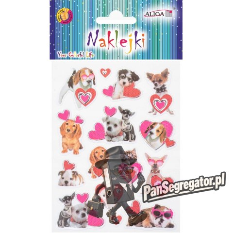 Naklejki psy i koty mix wzorów 10x14cm NK-9104 ALIGA