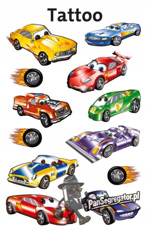 Naklejki tatuaże dla dzieci AUTA 56685 Z-DESIGN KIDS TATTOO AVERY ZWECKFORM