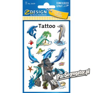 Naklejki tatuaże dla dzieci DELFINKI 56439 Z-DESIGN TATTOO AVERY ZWECKFORM