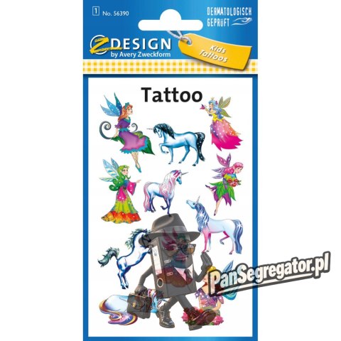Naklejki tatuaże dla dzieci ELFY 56390 Z-DESIGN KIDS TATTOO AVERY ZWECKFORM