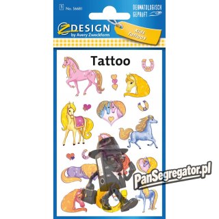 Naklejki tatuaże dla dzieci KONIKI 56681 Z-DESIGN KIDS TATTOO AVERY ZWECKFORM