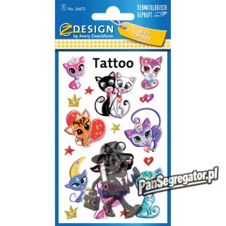Naklejki tatuaże dla dzieci KOTY 56675 Z-DESIGN KIDS TATTOO AVERY ZWECKFORM