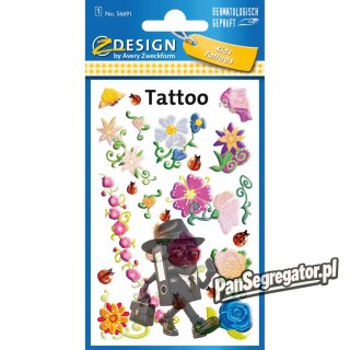 Naklejki tatuaże dla dzieci KWIATKI 56691 Z-DESIGN KIDS TATTOO AVERY ZWECKFORM