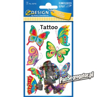 Naklejki tatuaże dla dzieci MOTYLE 56742 Z-DESIGN KIDS TATTOO AVERY ZWECKFORM