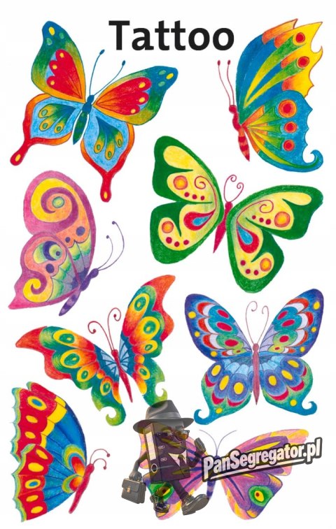 Naklejki tatuaże dla dzieci MOTYLE 56742 Z-DESIGN KIDS TATTOO AVERY ZWECKFORM