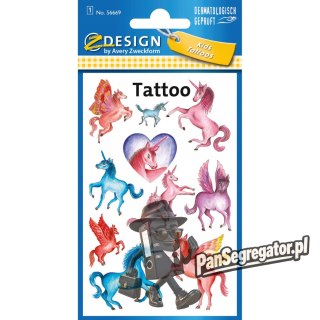 Naklejki tatuaże dla dzieci PEGAZY 56669 Z-DESIGN KIDS TATTOO AVERY ZWECKFORM