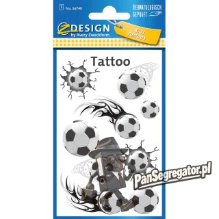 Naklejki tatuaże dla dzieci PIŁKA 56740 Z-DESIGN KIDS TATTOO AVERY ZWECKFORM