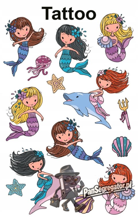Naklejki tatuaże dla dzieci SYRENKI 56763 Z-DESIGN KIDS TATTOO AVERY ZWECKFORM