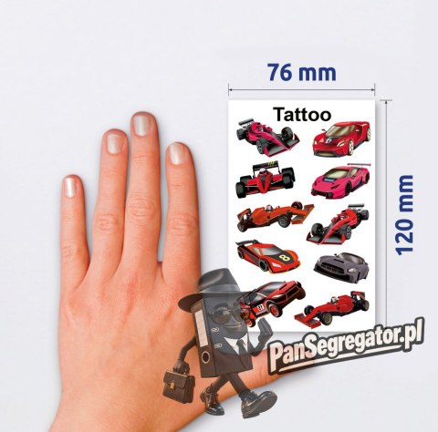 Naklejki tatuaże dla dzieci WYŚCIGÓWKI 56764 Z-DESIGN KIDS TATTOO AVERY ZWECKFORM