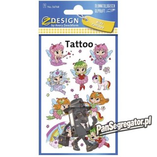 Naklejki tatuaże dla dzieci Wróżki 56768 Z-DESIGN KIDS TATTOO AVERY ZWECKFORM