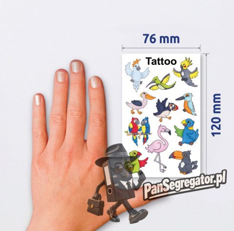 Naklejki tatuaże dla dzieci ZWIERZĄTKA 56761 Z-DESIGN KIDS TATTOO AVERY ZWECKFORM