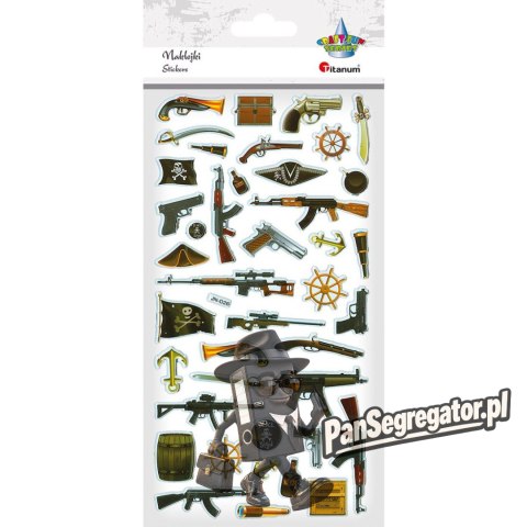 Naklejki wypukłe BROŃ 41szt. 470983 TITANUM