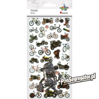 Naklejki wypukłe MOTOCYKLE, ROWERY 36szt. 470980 TITANUM