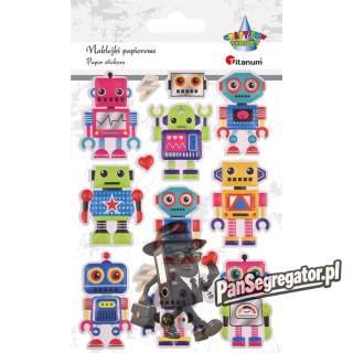 Naklejki wypukłe ROBOTY 14szt. 496280 TITANUM