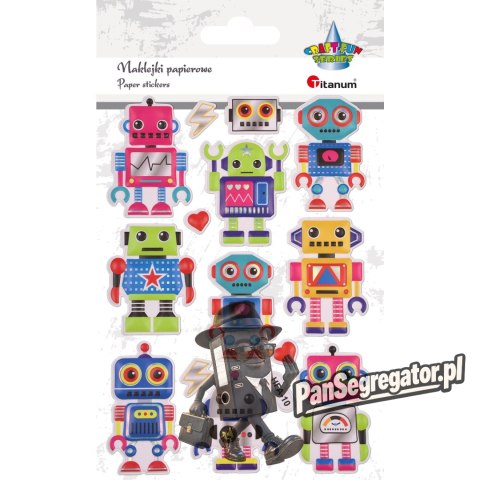 Naklejki wypukłe ROBOTY 14szt. 496280 TITANUM