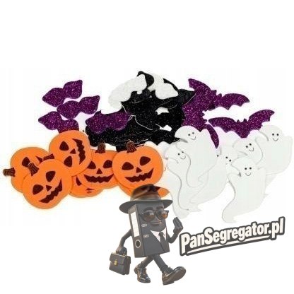 Naklejki z pianki HALLOWEEN dynie, duchy, koty,pajęczyny, nietoperze (40 szt.) PVH1 BREWIS