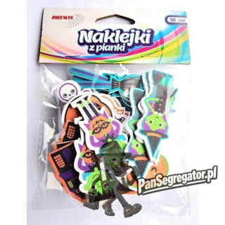 Naklejki z pianki HALLOWEEN dynie, miotła, dom (36 szt.) PVH6 BREWIS