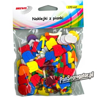 Naklejki z pianki PVC22 Litery / Cyfry 170szt. BREWIS