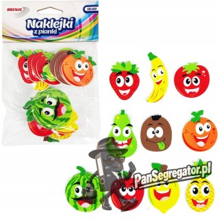 Naklejki z pianki PVC47 Owocowe buźki 22szt. BREWIS