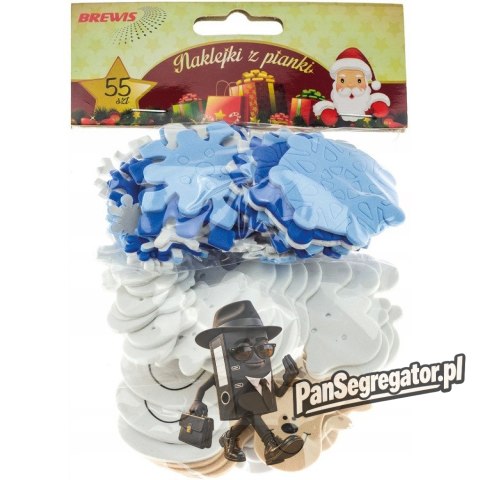 Naklejki z pianki RENIFERY BAŁWANKI 55szt. 681010 PVX04