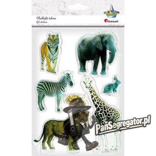 Naklejki żelowe ZOO 7szt. 495497 TITANUM