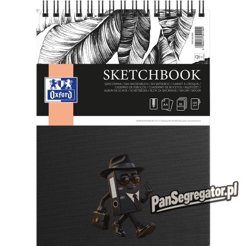 Szkicownik Sketchbook A4 50k 100g czarny 400152648 OXFORD