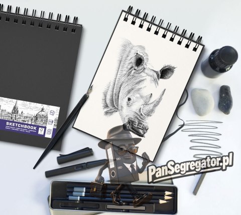 Szkicownik Sketchbook A4 50k 100g czarny 400152648 OXFORD