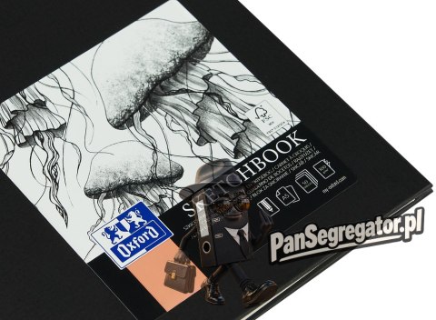 Szkicownik Sketchbook A5 50k 100g czarny 400152644 OXFORD