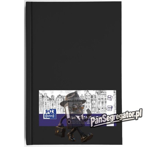 Szkicownik Sketchbook szyty A6 96k 100g czarny 400152626 OXFORD