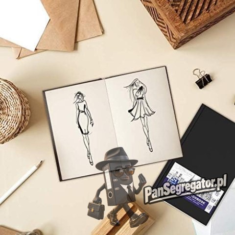 Szkicownik Sketchbook szyty A6 96k 100g czarny 400152626 OXFORD