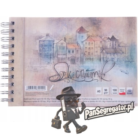 Szkicownik artystyczny A5 100k 90g na spirali KRESKA