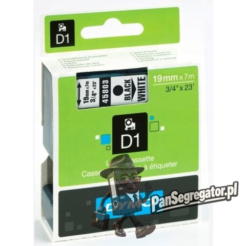 Taśma 19mm/7mm czarny /biała 45803 DYMO S0720830