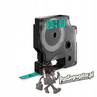 Taśma czarny nadruk na zielonym 9mm x 7m DYMO S0720740