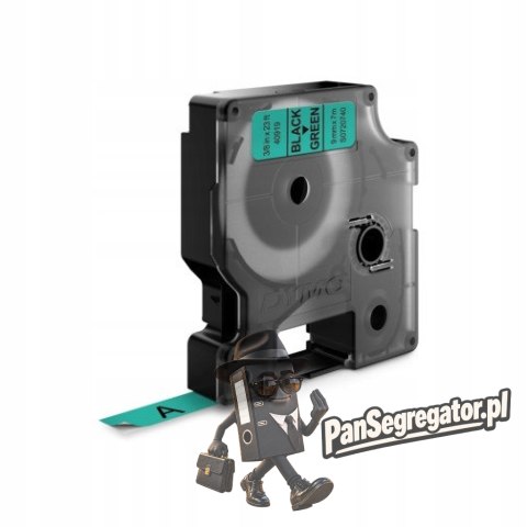 Taśma czarny nadruk na zielonym 9mm x 7m DYMO S0720740