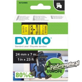 Taśma czarny nadruk na żółtym 24mm x 7m DYMO S0720980