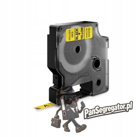 Taśma czarny nadruk na żółtym 6mm x 7m DYMO S0720790