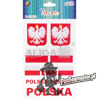 Tatuaże do ciała 14x21cm BARWY NARODOWE TAT-0673 ALIGA