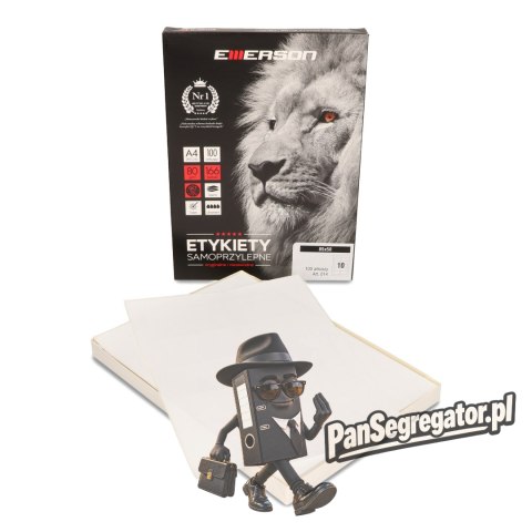 Etykieta A4 biała (100ark) 85*50mm nr.014 EMERSON eta4085x050w
