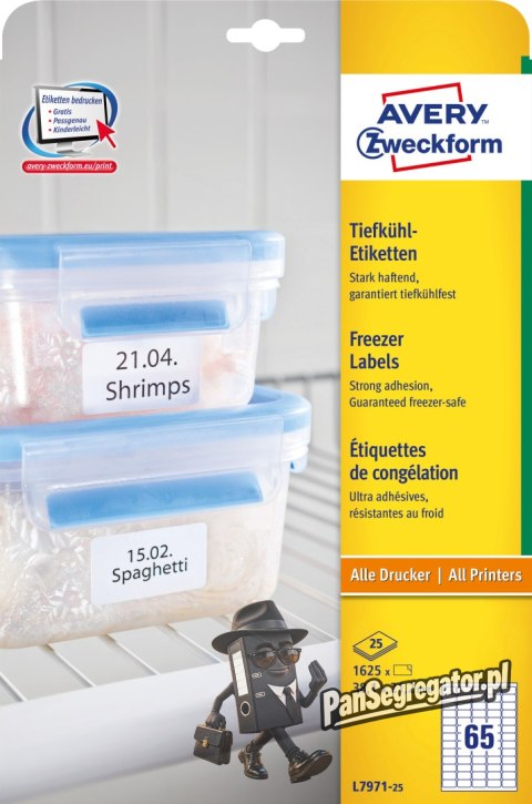 Etykieta ZF 38,1x21,2mm biała (25ark) L7971-25 AVERY ZWECKFORM