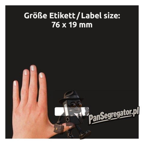 Etykieta identyfikatory imienne 76x19mm(10 arkuszy = 120etykiet) białe foliowe 51066 AVERY ZWECKFORM