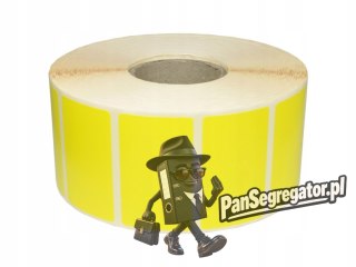 Etykieta polipropylenowa na roli 70x32mm (1000szt) żółta BULK gilza 40mm