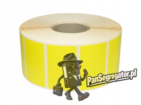 Etykieta polipropylenowa na roli 70x32mm (1000szt) żółta BULK gilza 40mm