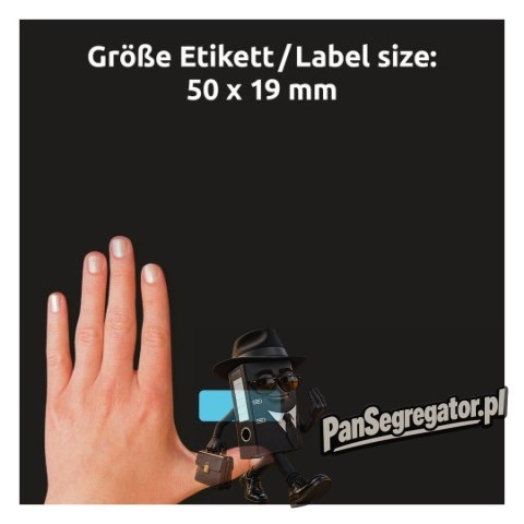 Etykieta w 5 kolorach 50x19mm (30 arkuszy = 540 etykiet) do opisu ręcznego 51047 AVERY ZWECKFORM