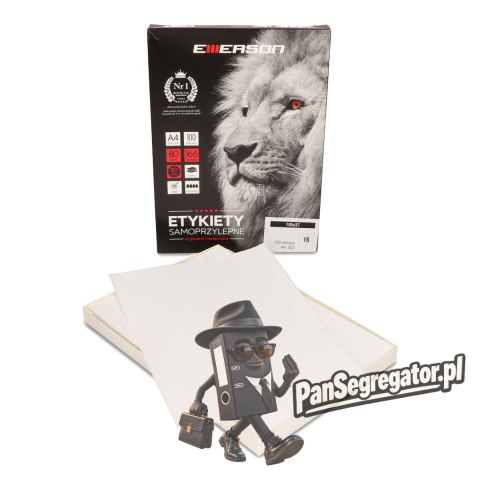 Etykiety A4 białe (100ark) 105x37mm nr.023 EMERSON eta4105x037