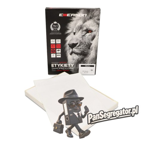Etykiety A4 białe (100ark) 105x42.4mm nr.007 EMERSON eta4105x424