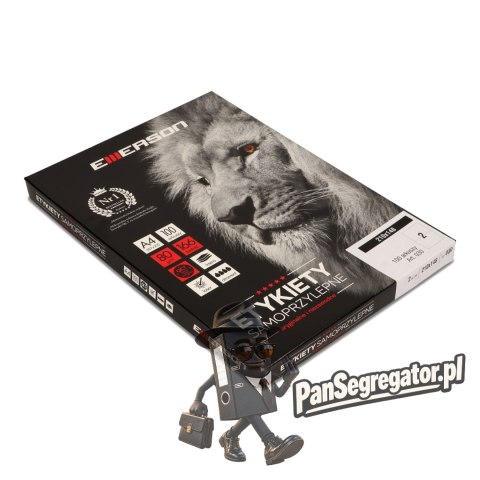 Etykiety A4 białe (100ark) 210x148mm nr.030 EMERSON eta4210x148